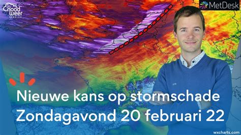 [LIVE] Forse buienlijn zondagavond kan nieuwe stormschade.